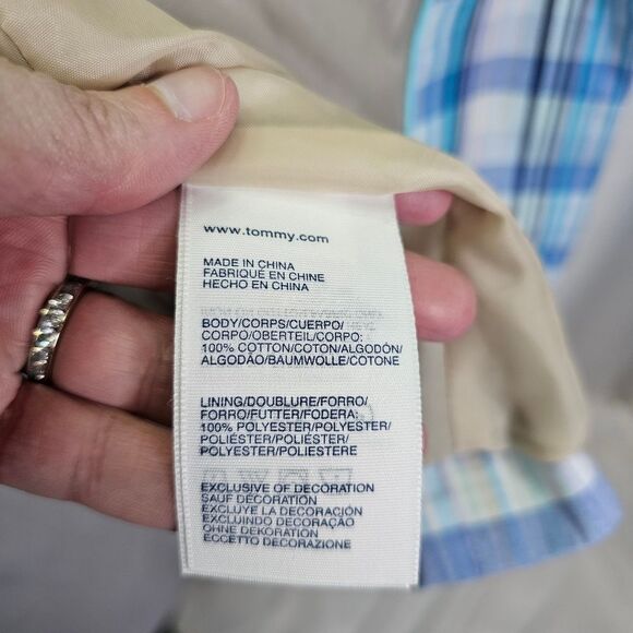 Tommy Hilfiger Blue Plaid The Tommy Blazer Jacket Size Small - Picture 8 of 14